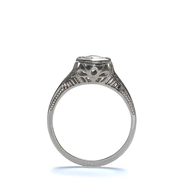 Early Art Deco Diamond Solitaire Engagement Ring #VR150604-01 - Leigh Jay & Co