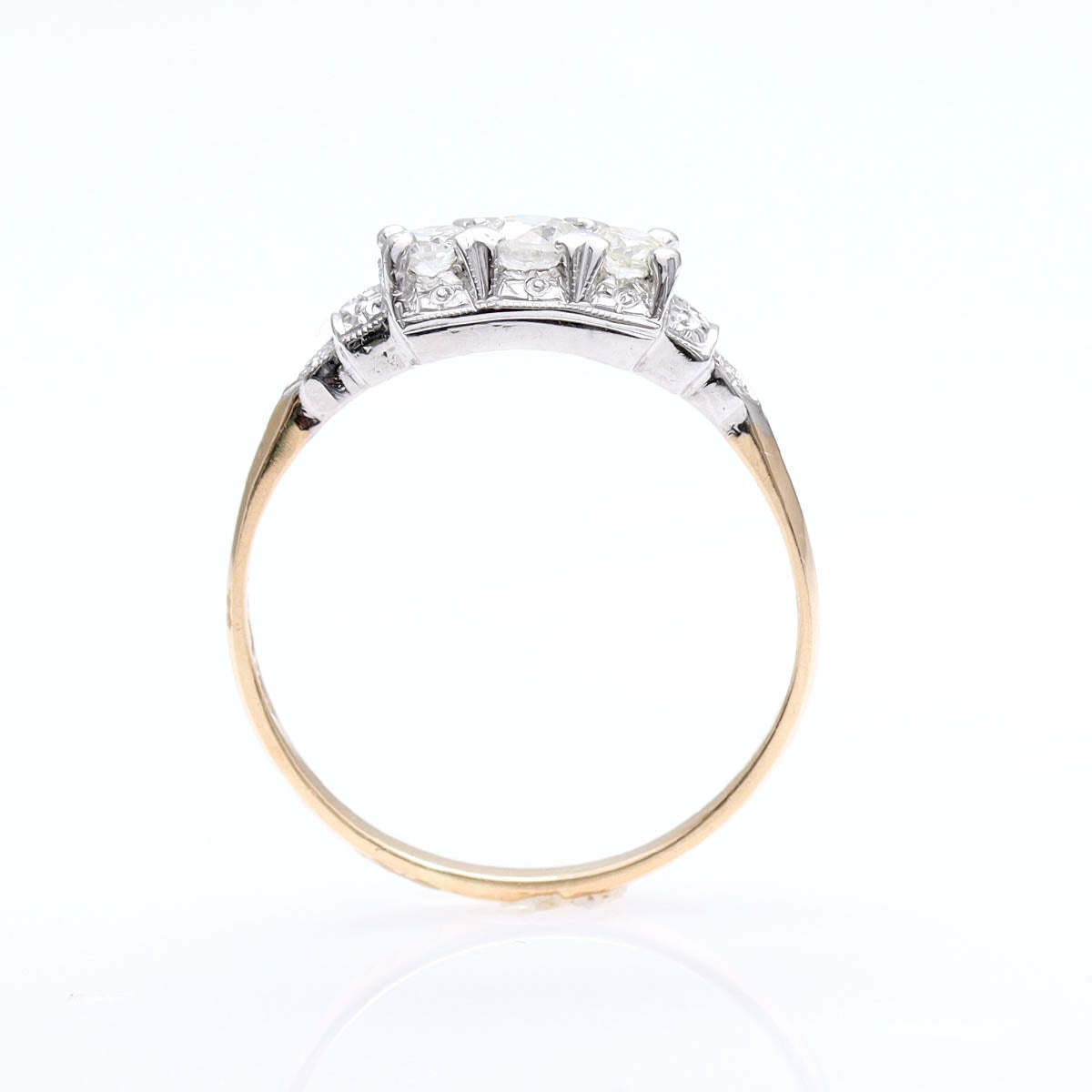 Edwardian Diamond Three Stone Engagement Ring #VR141014-02 - Engagement Rings