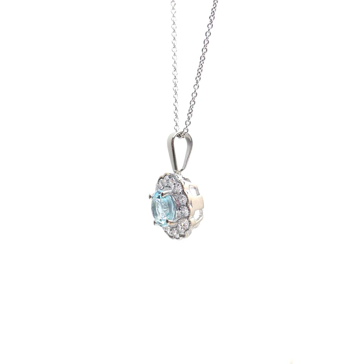 Edwardian Era Replica Aquamarine Pendant #SM1109AQ - Necklaces