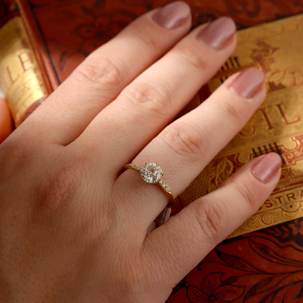 Edwardian Revival Engagement Ring #3604-1 - Engagement Rings