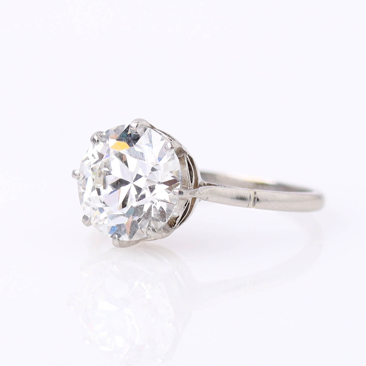 Elegant Edwardian Solitaire Engagement Ring #180111-14 - Engagement Rings