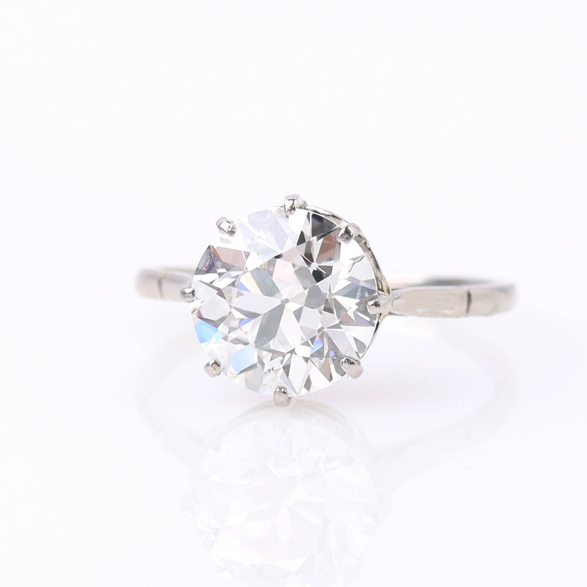 Elegant Edwardian Solitaire Engagement Ring #180111-14 - Engagement Rings