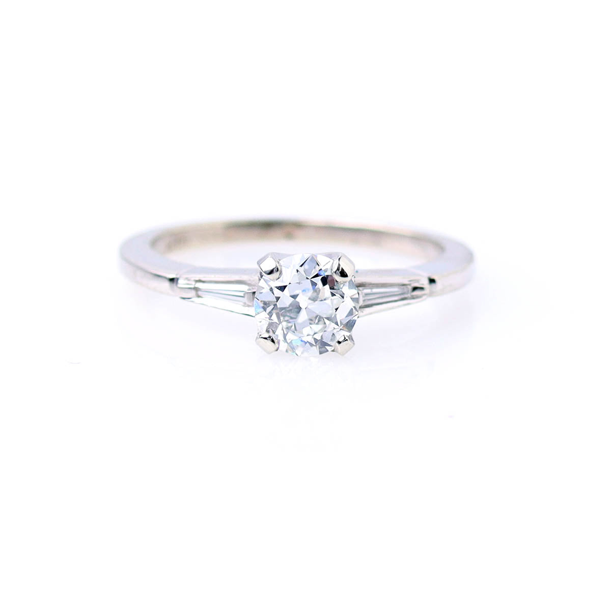 Elegant Tapered Baguette Vintage Engagement Ring #R140611-02 - Engagement Rings