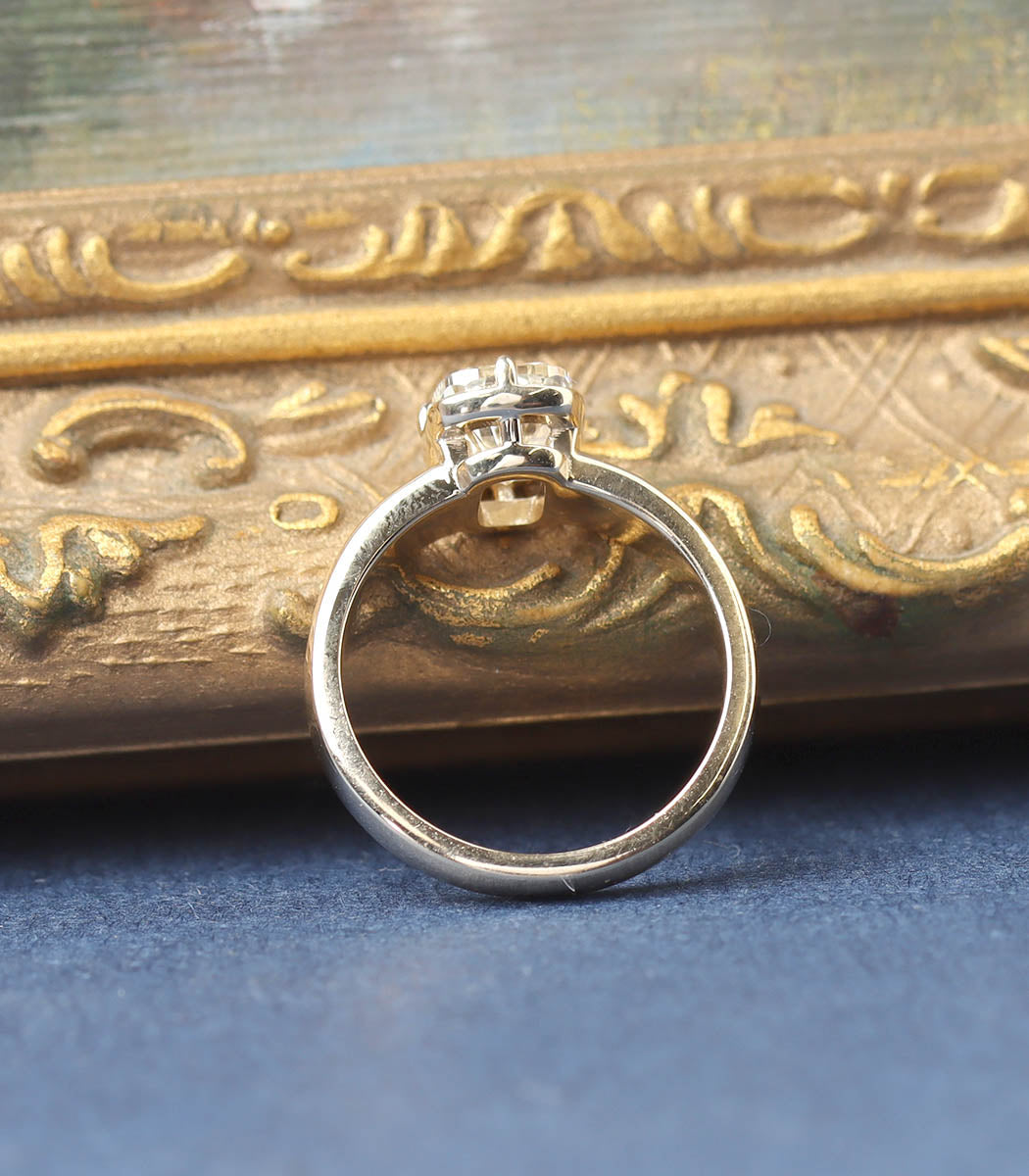 Elongated Cushion Cut Diamond Engagement Ring #3759-1