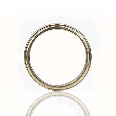 Estate 14k White Gold Wedding Band #VR140528-10 - Wedding Bands