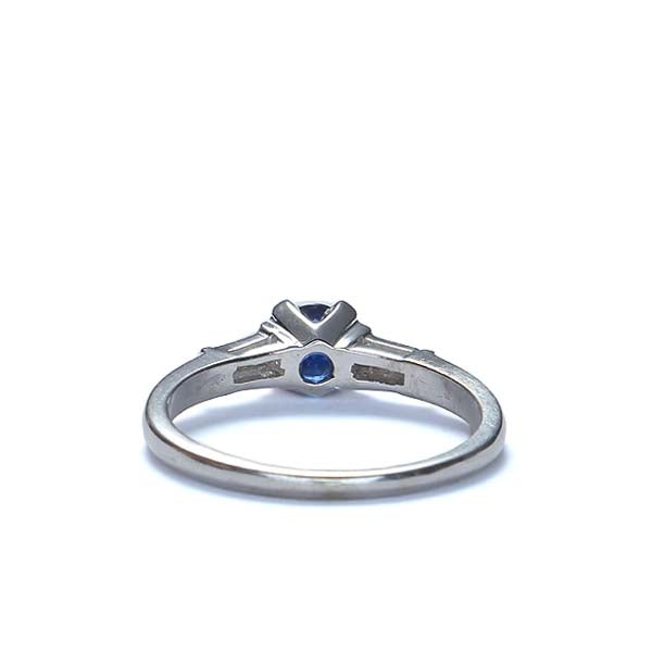 Estate Sapphire and Diamond engagement ring #VR140611-08 - Leigh Jay & Co