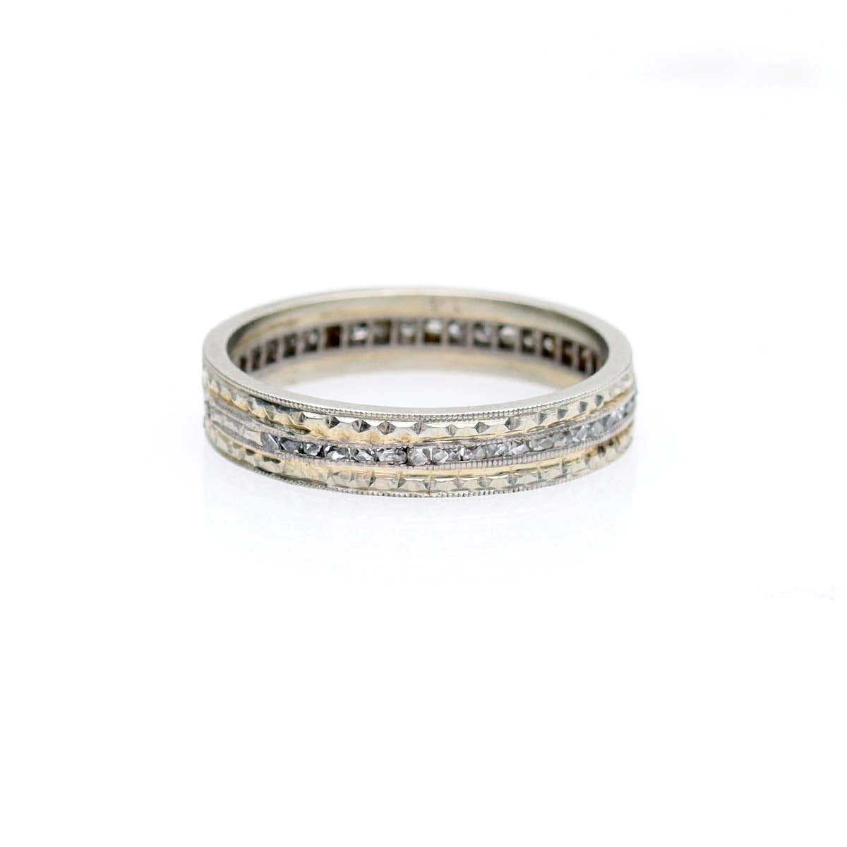 French Cut Diamond Wedding Band #VB230804 - Wedding Bands
