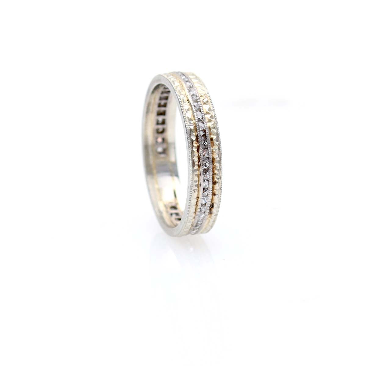 French Cut Diamond Wedding Band #VB230804 - Wedding Bands