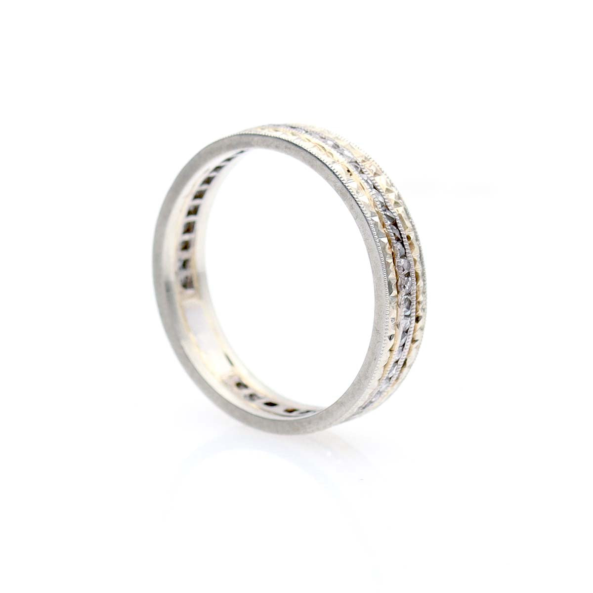 French Cut Diamond Wedding Band #VB230804 - Wedding Bands