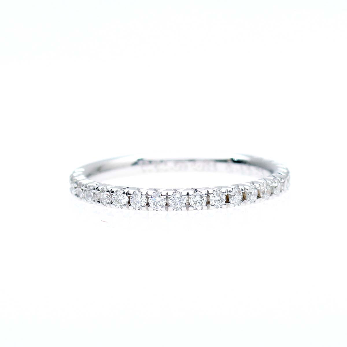 French Pave Diamond Wedding Band #LE4002 14k white gold Size 5.75 Wedding Bands
