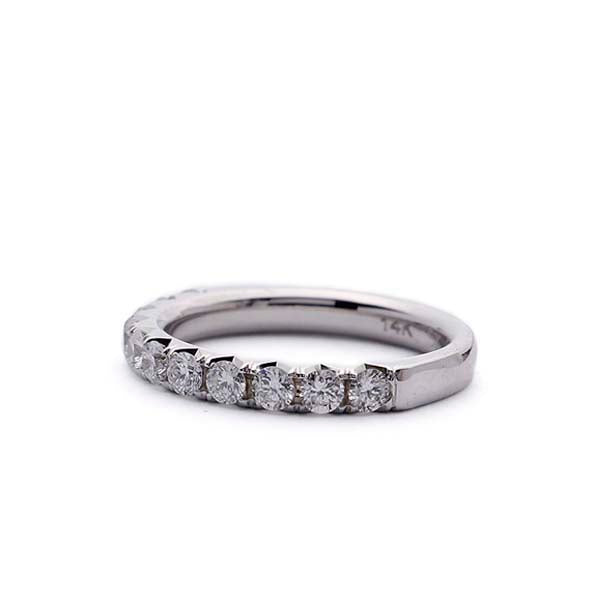 French Pave Diamond Wedding Band #LE4029 Default Title