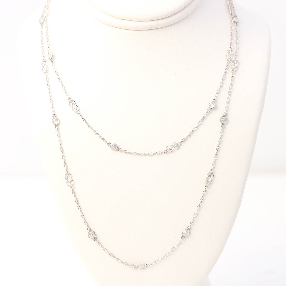 Handmade Diamond and Filigree Chain Necklace #VCN250825 1 Necklaces