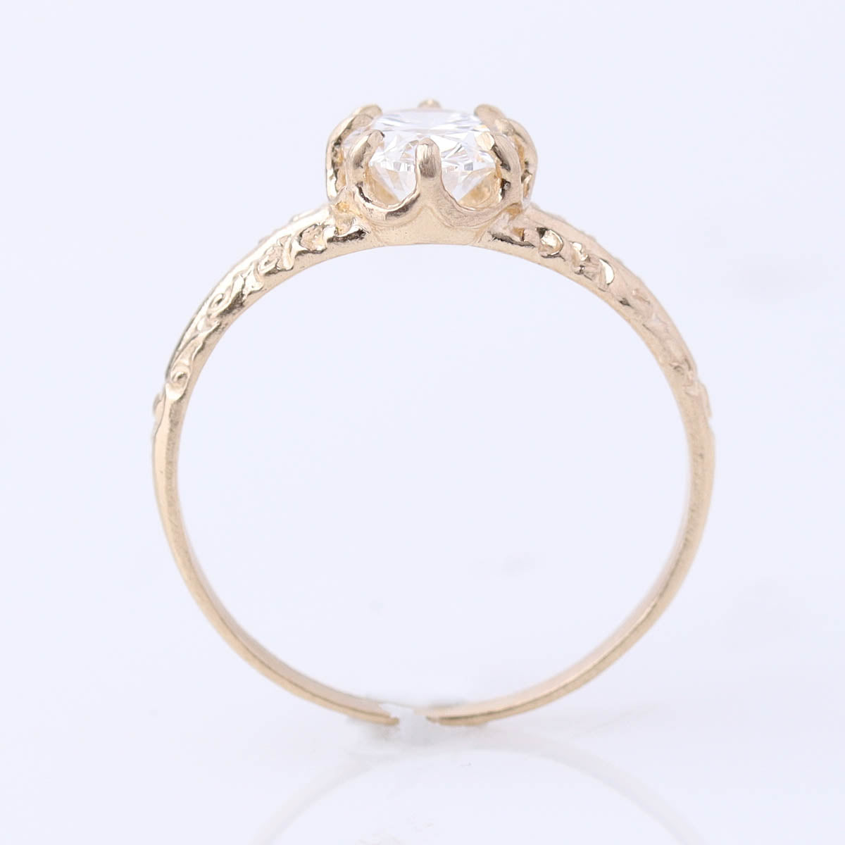 Edwardian Era Reproduction 14k Oval Cut Engagement Ring #3773-1 - Engagement Rings