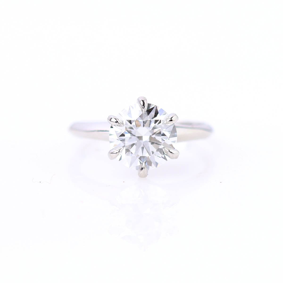 Late Art Deco-inspired Classic Engagement Ring Setting #L3233PT - Engagement Rings
