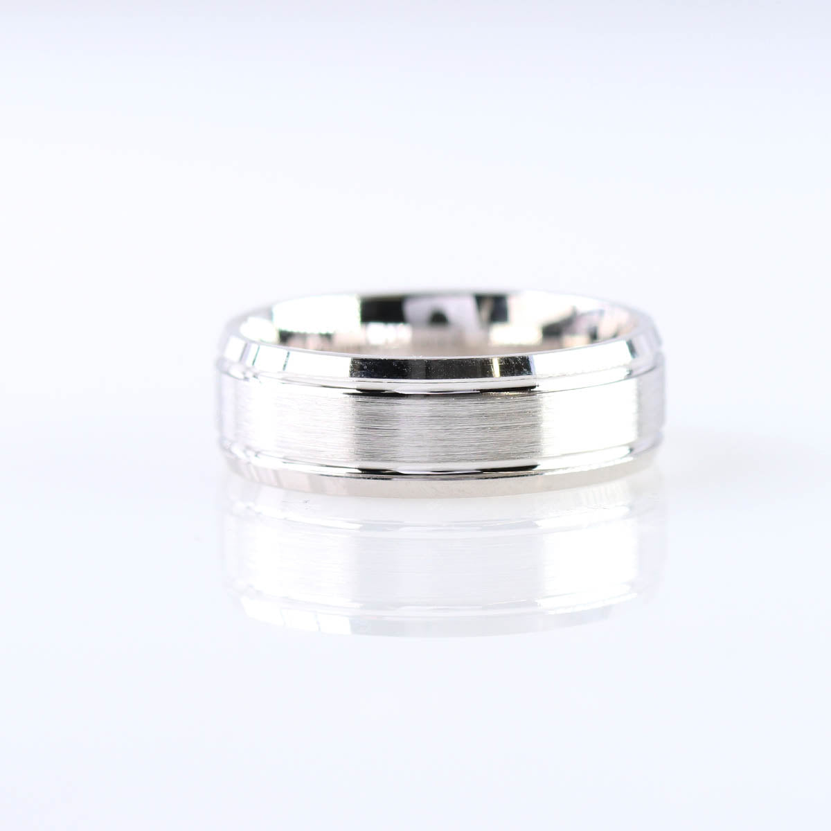 Mens Contemporary Wedding Band 7mm Wide #MB3705 - Wedding Bands for Him
