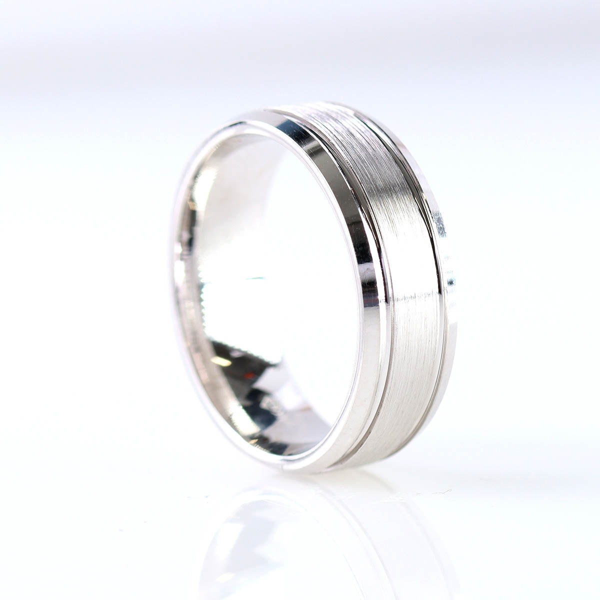 Mens Contemporary Wedding Band 7mm Wide #MB3705 - Wedding Bands for Him