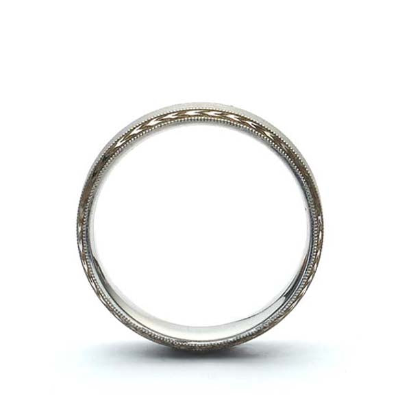 Men’s Hand Engraved Bevel Band #MBEVHE-2 - Wedding Bands