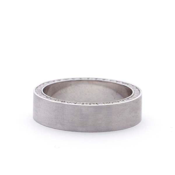 Men's Wedding band with diamond sides #MB-DW9318 - Leigh Jay & Co.