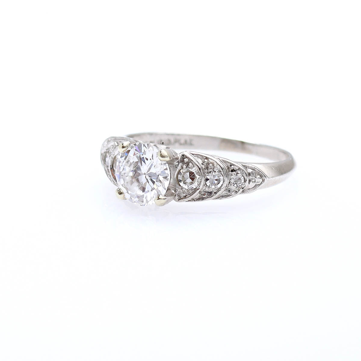 Mid-Century Diamond Engagement Ring #VR241004 - Engagement Rings