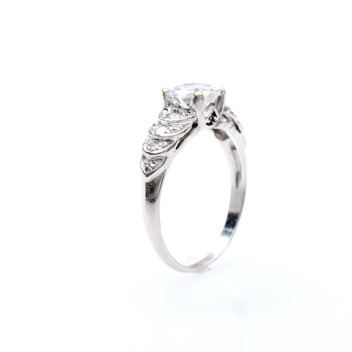 Mid-Century Diamond Engagement Ring #VR241004 - Engagement Rings