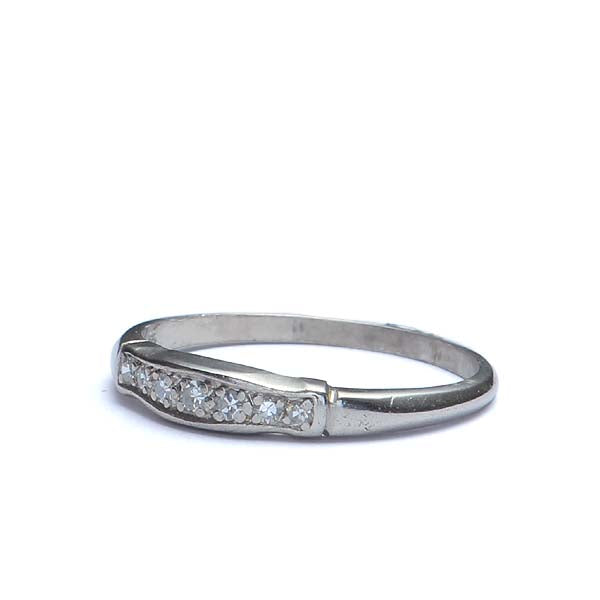 Mid-Century Diamond Wedding Band #VR160504-02 - Leigh Jay & Co