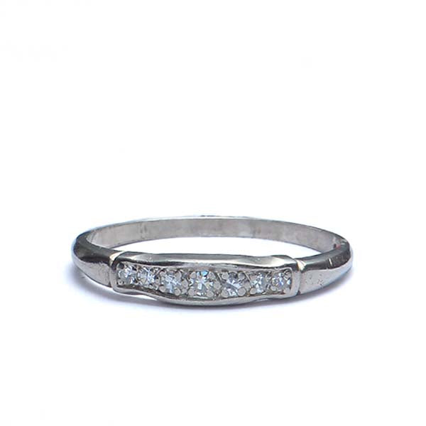 Mid-Century Diamond Wedding Band #VR160504-02 - Leigh Jay & Co