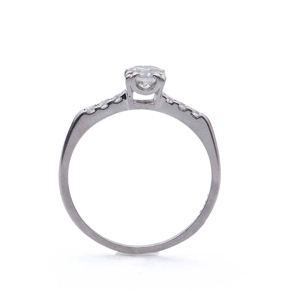 Midcentury Diamond  Engagement ring #VR160614-01 - Leigh Jay & Co