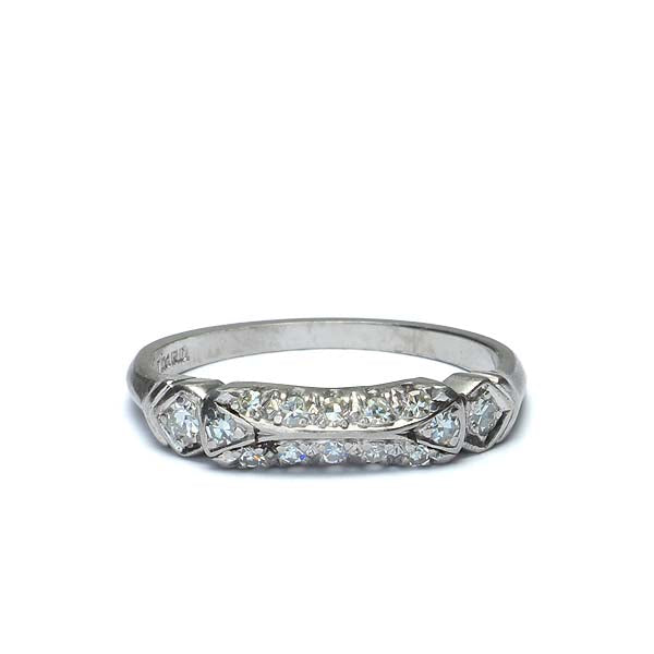 Midcentury Diamond Wedding band #VB180302-2 - Leigh Jay & Co