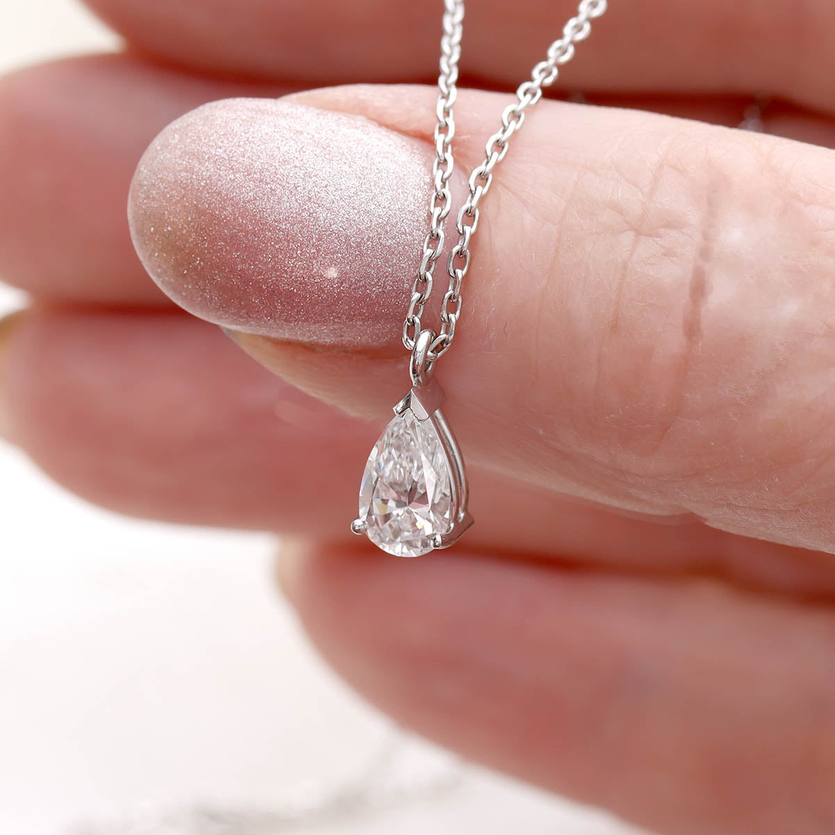 Pear Shape Diamond Pendant Made by Gubelin #VP241213-5 - Necklaces