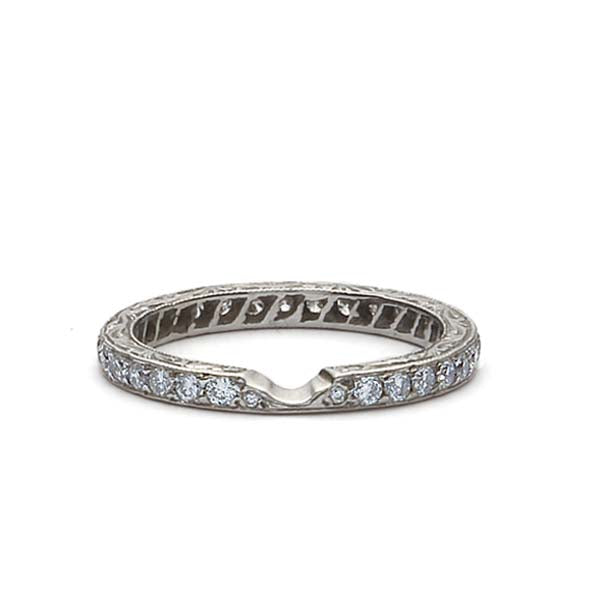 Platinum Diamond Eternity Wedding Band - Notched #L1064EN PLAT - Wedding Bands