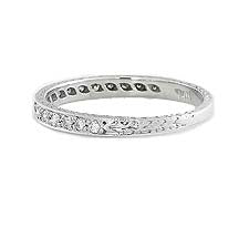 Platinum Diamond Replica Art Deco Wedding Band #L1107TDW14-1 - Wedding Bands