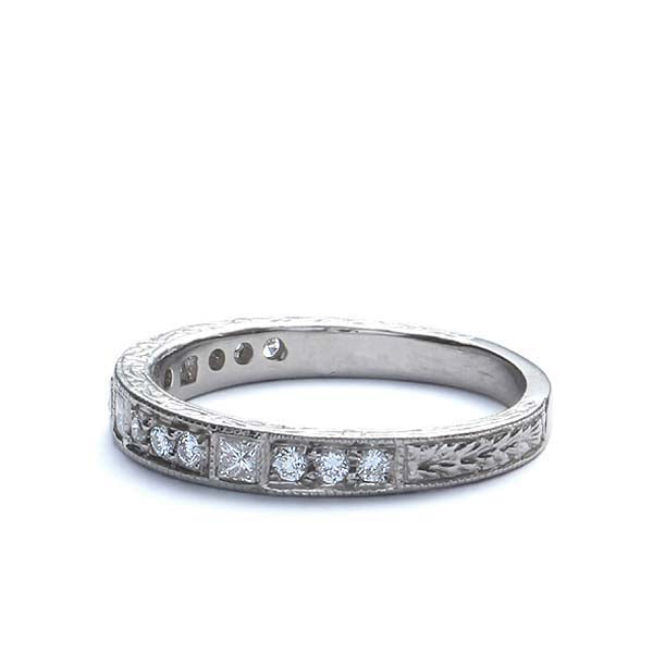 Platinum Diamond Wedding Band #L1502D PLAT - Leigh Jay & Co.