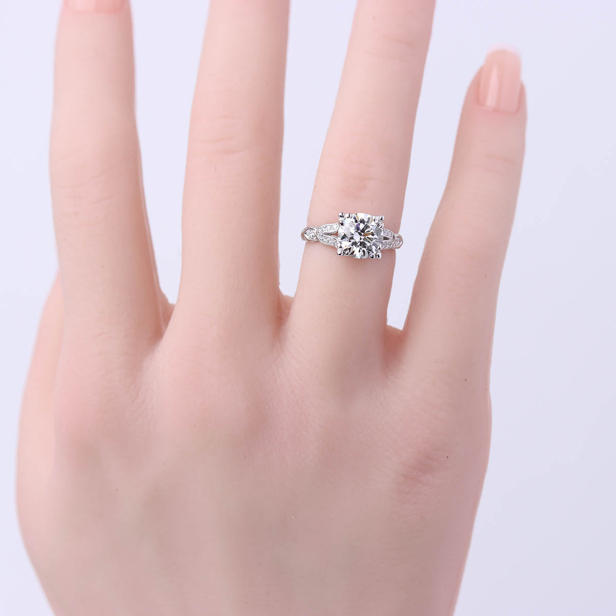 Replica Art Deco Engagement Ring #1003W14-4 - Engagement Rings