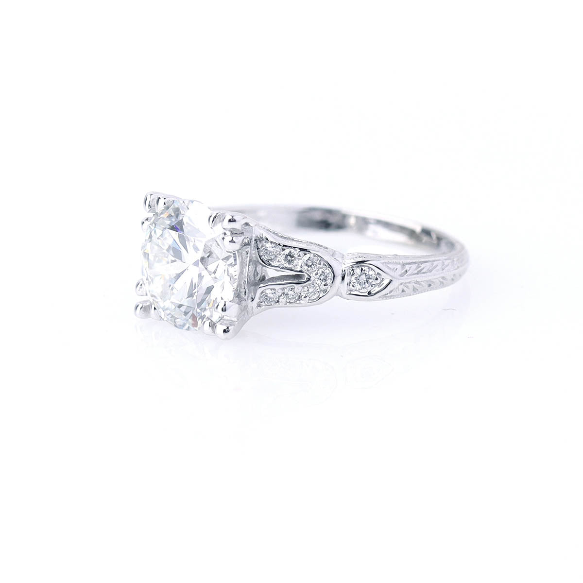 Replica Art Deco Engagement Ring #1003W14-4 - Engagement Rings
