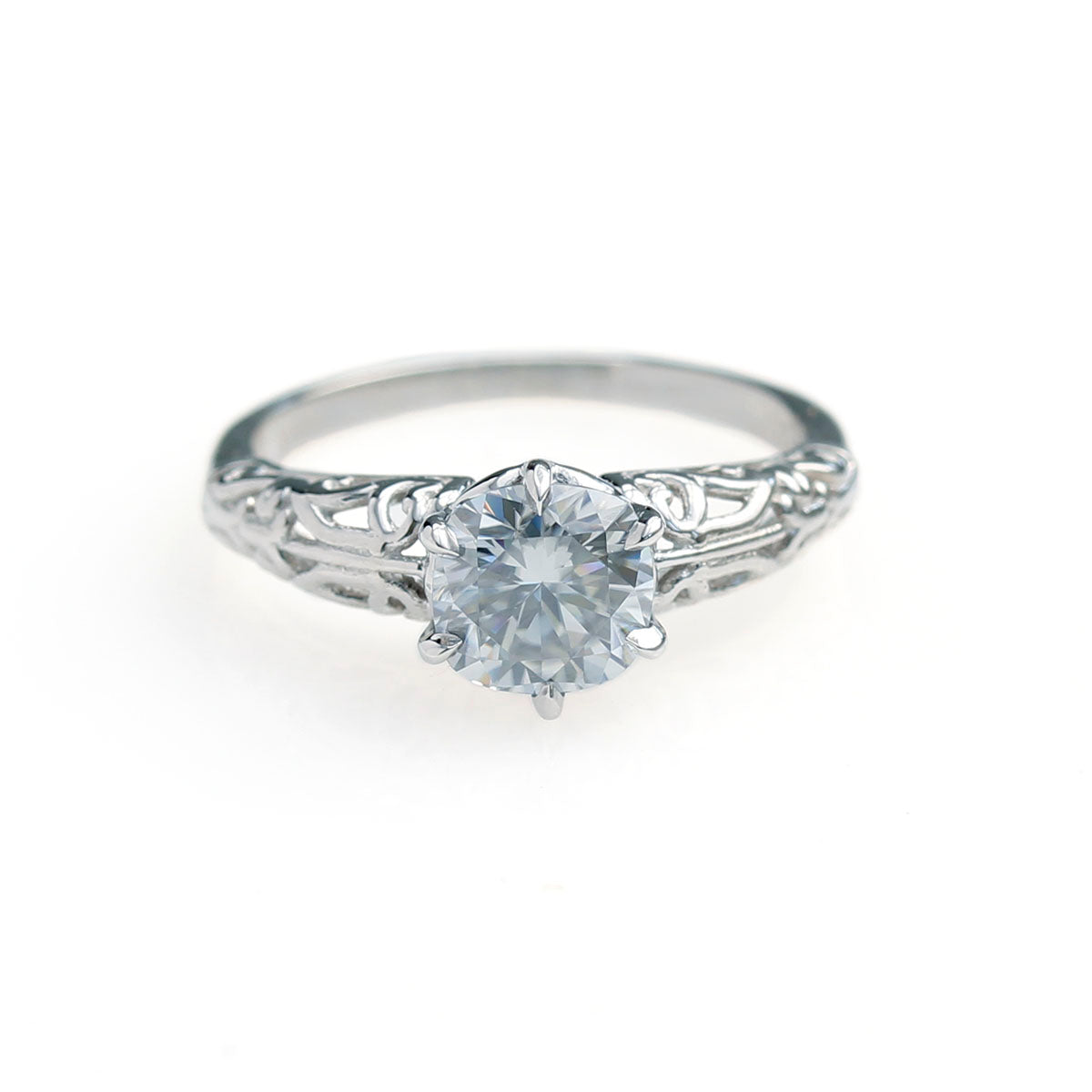 Replica Art Deco Engagement Ring #1021B-1 - Leigh Jay & Co.