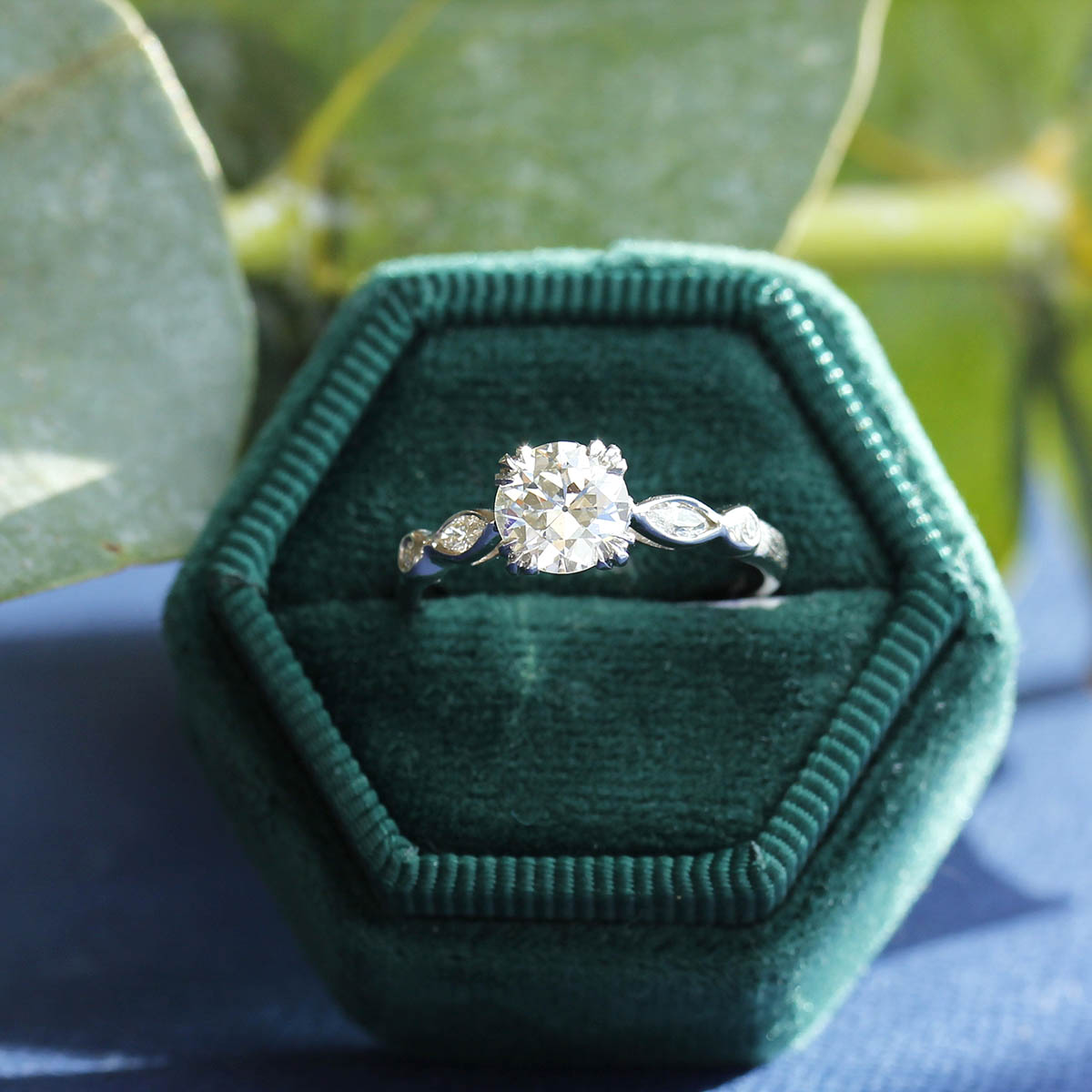 Replica Art Deco Engagement Ring #1305-13 Default Title