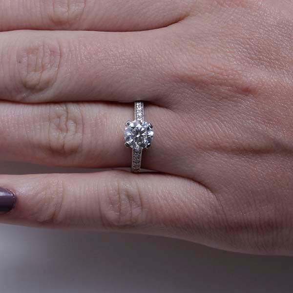 Replica  Art Deco Engagement Ring #2675-36 - Leigh Jay & Co