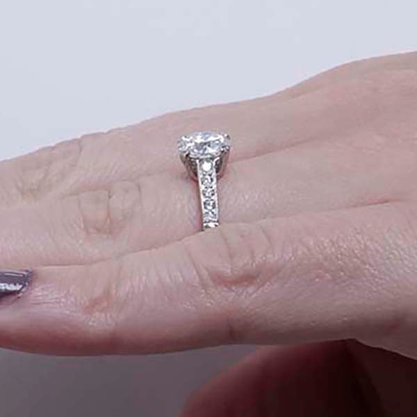 Replica  Art Deco Engagement Ring #2675-36 - Leigh Jay & Co