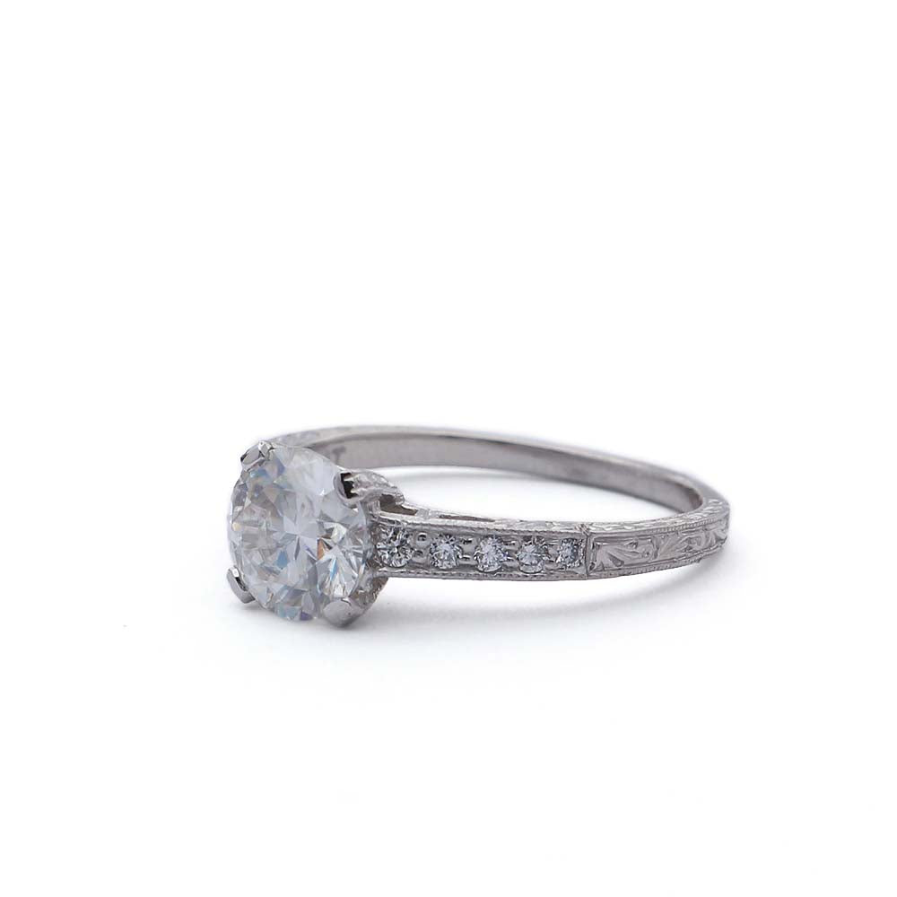 Replica  Art Deco Engagement Ring #2675-36 - Leigh Jay & Co