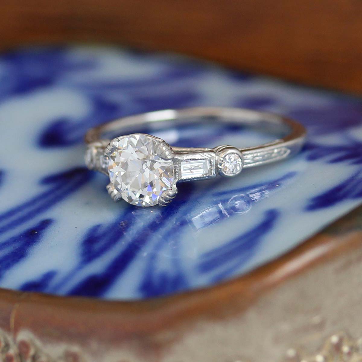 Replica Art Deco Engagement Ring #3050-8 Default Title