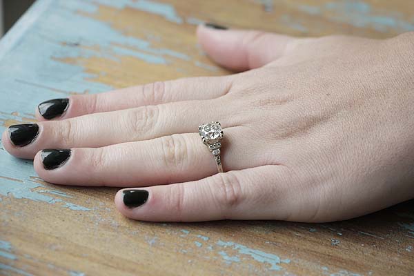 Replica Art Deco Engagement Ring #3365-1 - Engagement Rings