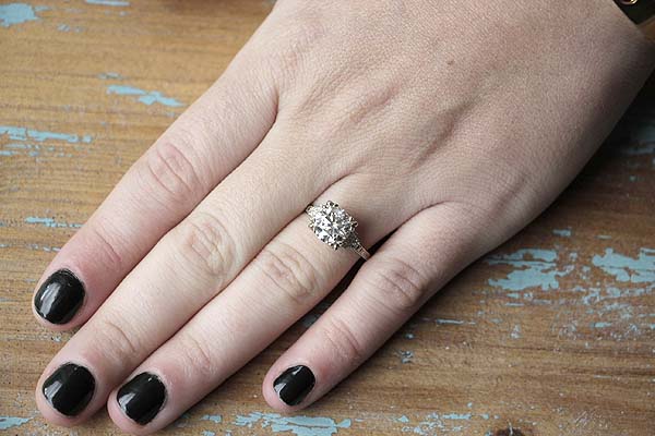 Replica Art Deco Engagement Ring #3365-1 - Engagement Rings