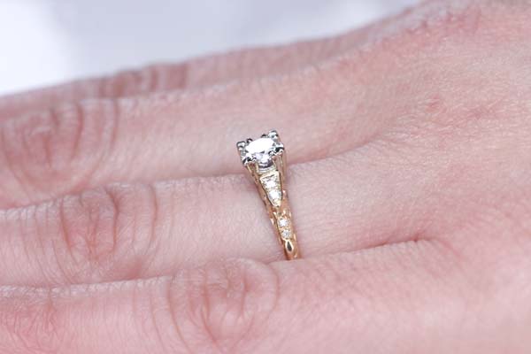 Replica Belle Epoque  Engagement Ring #3370-04 - Leigh Jay & Co
