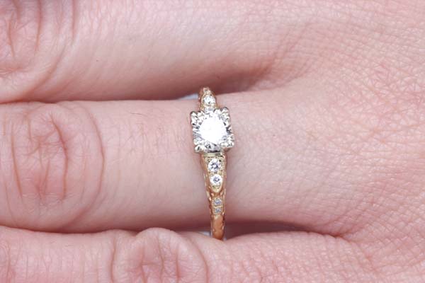 Replica Belle Epoque  Engagement Ring #3370-04 - Leigh Jay & Co