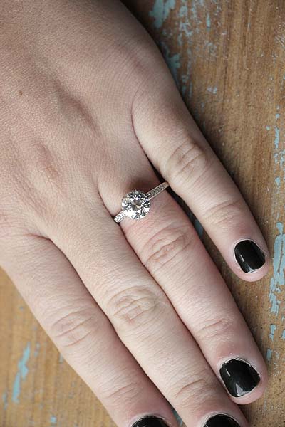Replica Edwardian  engagement ring #3158-2 - Leigh Jay & Co