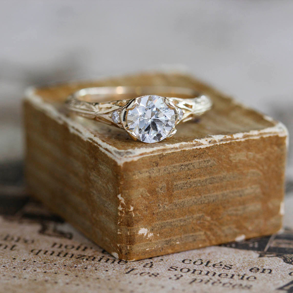 Replica Edwardian Engagement Ring #3257-25 Default Title