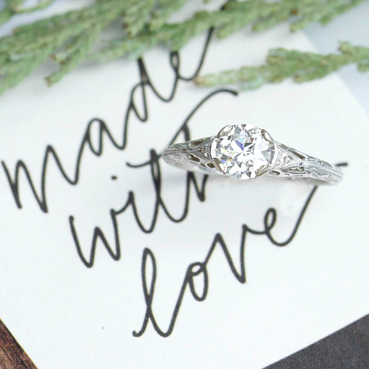 Replica Edwardian Engagement Ring #3257-26 Default Title