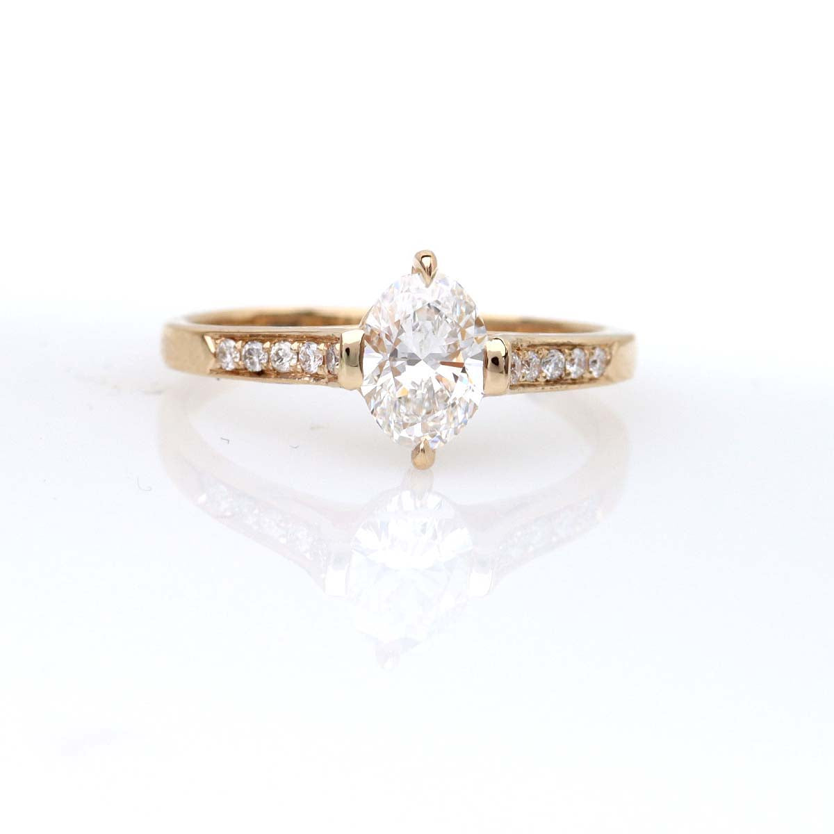 Replica Edwardian Engagement ring set with an oval diamond #1801-6 Default Title