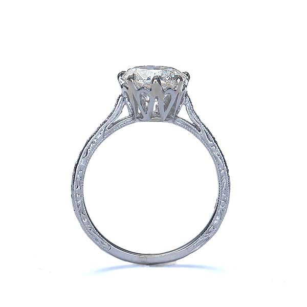 Replica Edwardian Engagement Ring Setting #3310HE-3 - Leigh Jay & Co