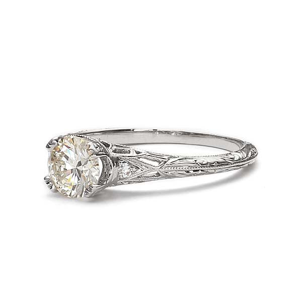 Replica Edwardian Engagement Ring Setting #L3257 - Engagement Rings